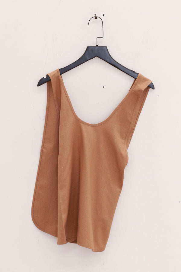 BASERANGE Apron Tops Vests BAS-TOAP-WS-000-BATH BROWN